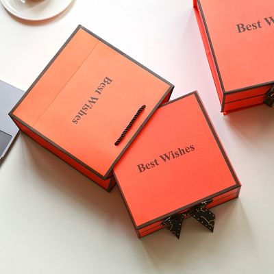 Pre Wrapped Cardboard Flip Top Gift Boxes With Magnetic Catch