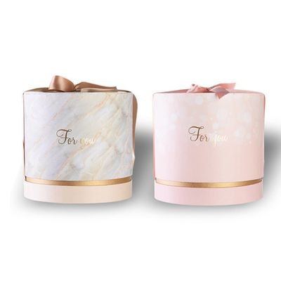 Dia 20cm Height 19cm Cylindrical Paper Box Gold Foil Hot Stamping