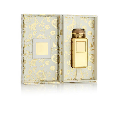 Floral Pattern multipurpose Perfume Set Box , Hinged Paper Box Luxury Gold Embossed
