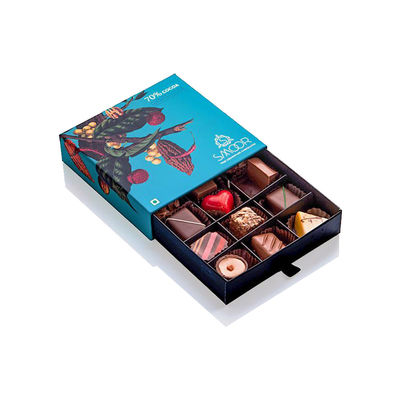 Drawer Type Chocolate Gift Packaging Boxes , 12 Cavity Chocolate Box For Valentine Day