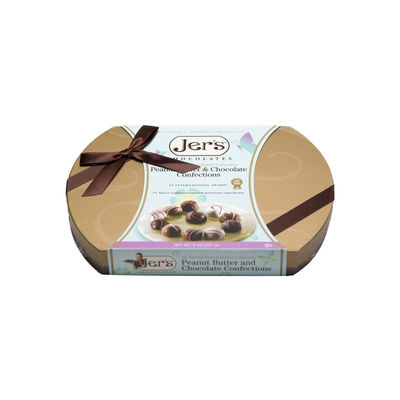 OEM Welcome Small Empty Chocolate Boxes Elliptical Shape For Anniversary