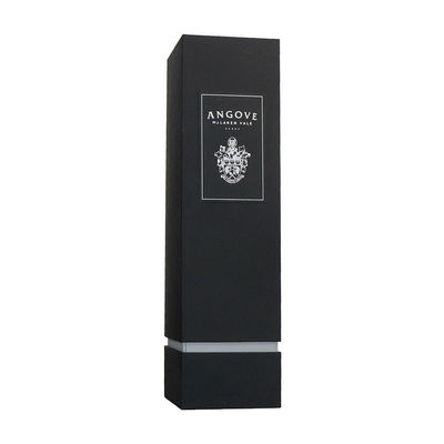 Pantone Color Single Wine Bottle Cardboard Box Shoulder Style With Insert