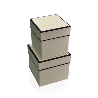OEM Welcome Round Flower Hat Box Set Of Two With Black Rim