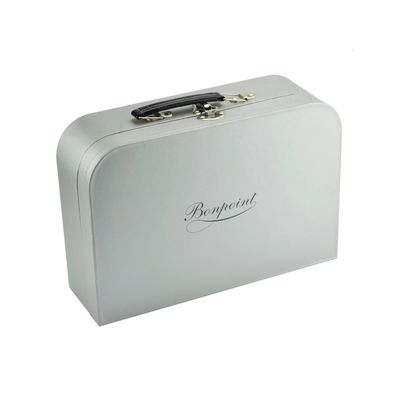 Custom Print Lining Cardboard Paper Suitcase Box With Metal Lock Closure