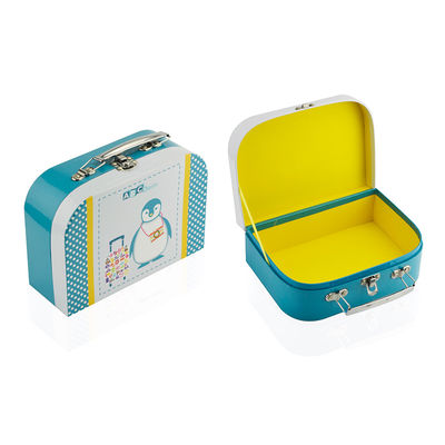 Customized Printing Cardboard Paper Packaging Suitcase Gift Box For Birthday Party