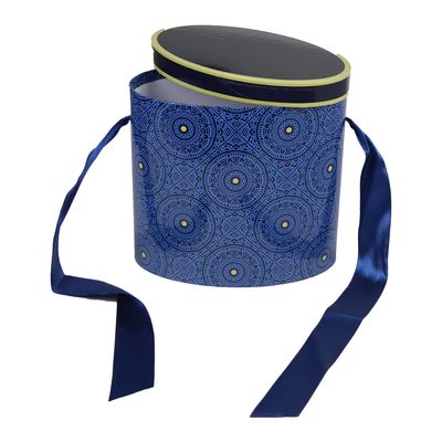 Ribbon Decoration Golden Edge Rigid Packaging Box With Lid