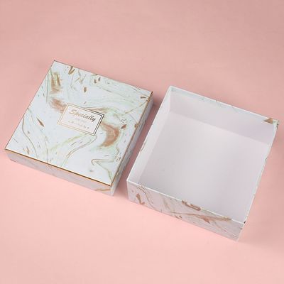 Custom Logo Marble Printing Birthday Gift Box With Paper Bag handmade Rigid Boxes