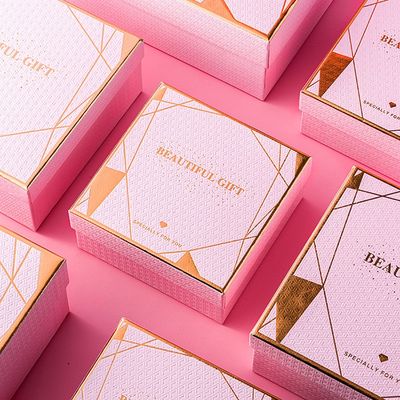 Delicated Art Paper Rigid Gift Box With Lid For Handmade Soap Cosmetic