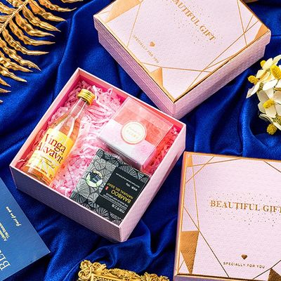 Delicated Art Paper Rigid Gift Box With Lid For Handmade Soap Cosmetic