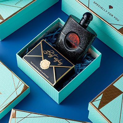 Hot Stamping Lift-Off Lid Rigid Paper Box For Gift Set Packing