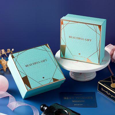 Hot Stamping Lift-Off Lid Rigid Paper Box For Gift Set Packing