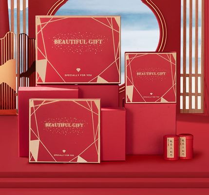Square Cosmetic Gift Boxes Customized Cosmetic Surprise Pack ISO9001
