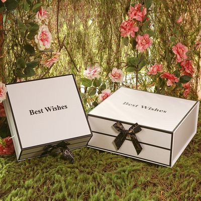 Pre Wrapped Cardboard Flip Top Gift Boxes With Magnetic Catch