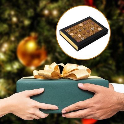 24 Cavities Custom Chocolate Sweet Gift Boxes Packaging With Window
