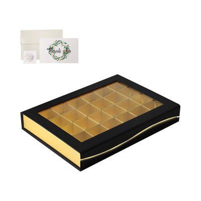 24 Cavities Custom Chocolate Sweet Gift Boxes Packaging With Window