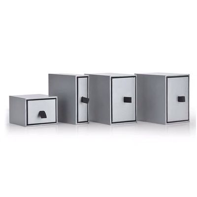 Grey Square Small Cardboard Jewelry Gift Boxes For Necklaces Pendant Bracelet