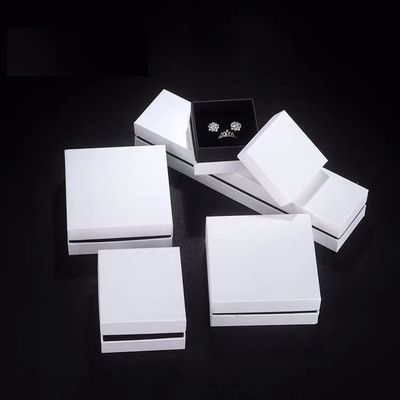 Empty Small White Necklace And Earring Gift Box For Jewellery Presentation