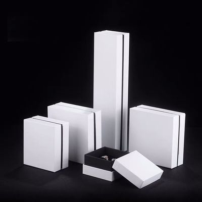 Empty Small White Necklace And Earring Gift Box For Jewellery Presentation