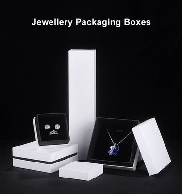 Empty Small White Necklace And Earring Gift Box For Jewellery Presentation