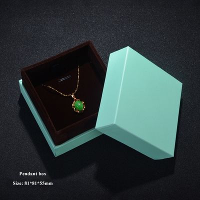 Custom Packaging Cardboard Jewelry Boxes For Necklaces Shoulder Type With Velvet Lining