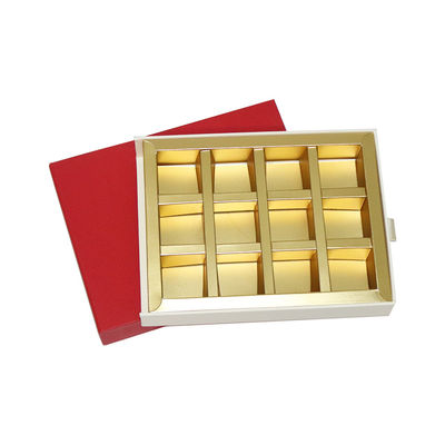 Red 4cm Height Chocolate Gift Packaging Boxes , Printed Chocolate Boxes 20 Cavity