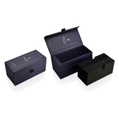 ISO9001 Certified Acrylic Lined Cologne Gift Box ,  Magnetic Flap Box 12*12*25cm