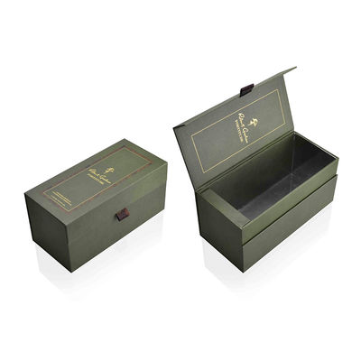 ISO9001 Certified Acrylic Lined Cologne Gift Box ,  Magnetic Flap Box 12*12*25cm