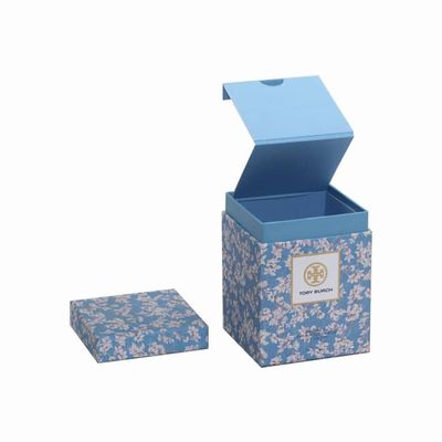 Two Piece Rigid Paper Gift Box Full Printing 9*9*12cm With Card Holder