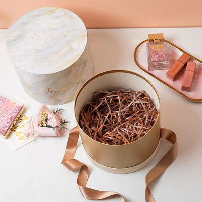 Dia 20cm Height 19cm Cylindrical Paper Box Gold Foil Hot Stamping