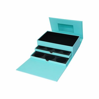 3 Layers Blusher Eyeshadow Cosmetic Gift Boxes With Makeup Mirror