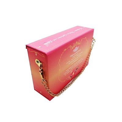 OEM 2 Layers Cosmetic Gift Boxes Multifunctional With Metal Chain And Lock