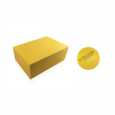 Yellow 31*20*7cm Cosmetic Gift Boxes Customized Logo For Face Cream