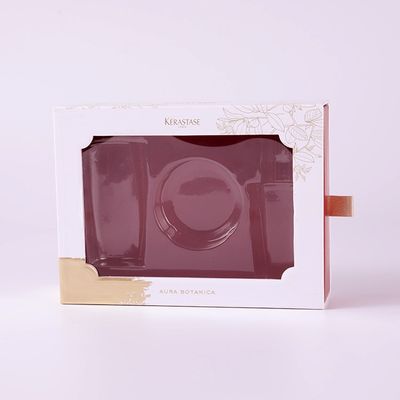 Skin Care Drawer Type Cosmetic Gift Boxes PMS Color With Satin Puller