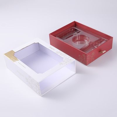 Skin Care Drawer Type Cosmetic Gift Boxes PMS Color With Satin Puller