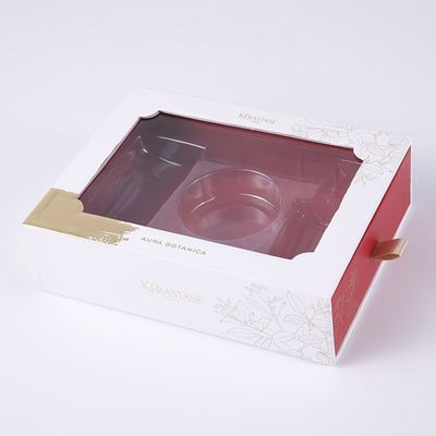 Skin Care Drawer Type Cosmetic Gift Boxes PMS Color With Satin Puller