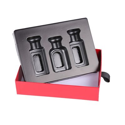 20*15*5cm Matt Lamination Slide Out Gift Box , Essential Oil Paper Box Red