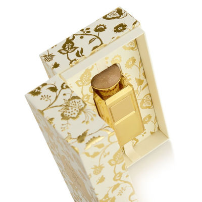 Floral Pattern multipurpose Perfume Set Box , Hinged Paper Box Luxury Gold Embossed