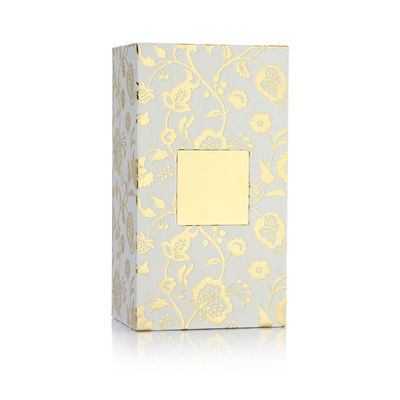 Floral Pattern multipurpose Perfume Set Box , Hinged Paper Box Luxury Gold Embossed