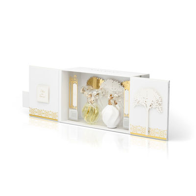ODM Welcome Double Door Rigid Cardboard Gift Boxes With PET Tray