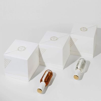 Magnetic Cubic Perfume Gift Boxes , Double Door Gift Box Customized  Size