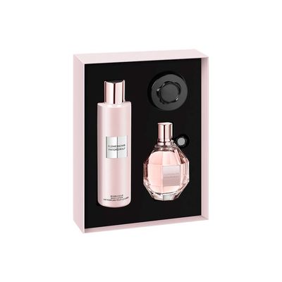 ISO9001 Approval Perfume Gift Boxes Three Pieces For Body Lotion