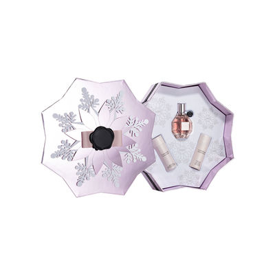 Detachable Lid Customized Holiday Gift Box Snowflake Shape For Perfume Spray