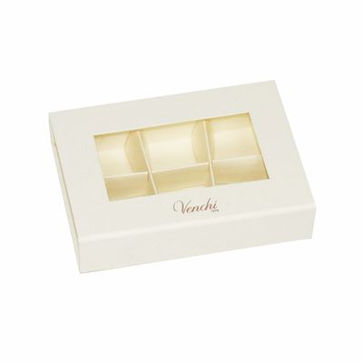 6 Cavities Beige Magnetic Chocolate Gift Packaging Boxes Food Grade