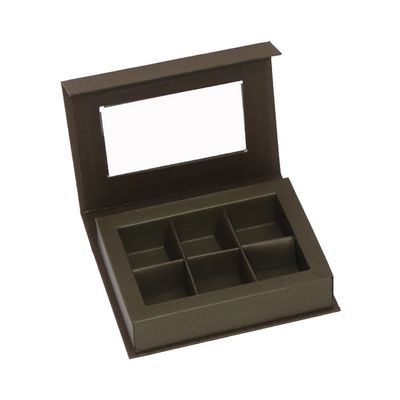 Customized Size 6 Lattices Empty Truffle Boxes With Inserts Handmade