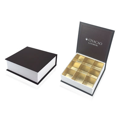 ISO9001 Approval PMS Color Chocolate Gift Packaging Boxes With Grids