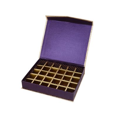 Book Shape Concealed Magnetic empty Chocolate Boxes With Dividers 23.2x19x4.6cm