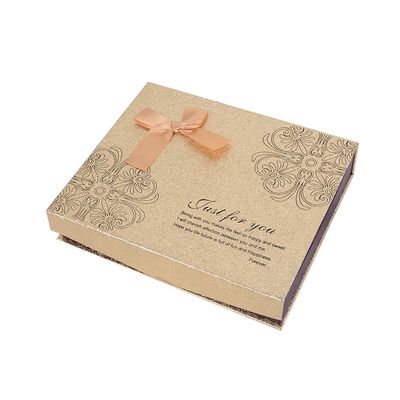 Book Shape Concealed Magnetic empty Chocolate Boxes With Dividers 23.2x19x4.6cm