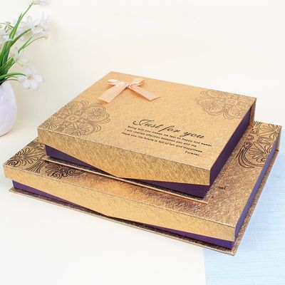 Book Shape Concealed Magnetic empty Chocolate Boxes With Dividers 23.2x19x4.6cm