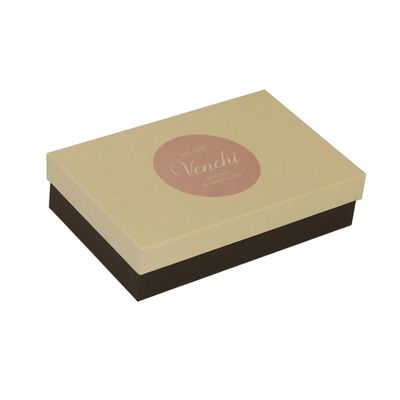 Detachable Lid Chocolate Gift Packaging Boxes 20*13*5cm With Beige