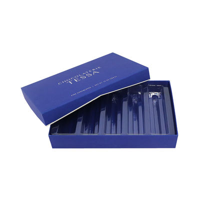 Navy Blue Multipurpose Luxury Chocolate Boxes Packaging , Empty Truffle Boxes Customized